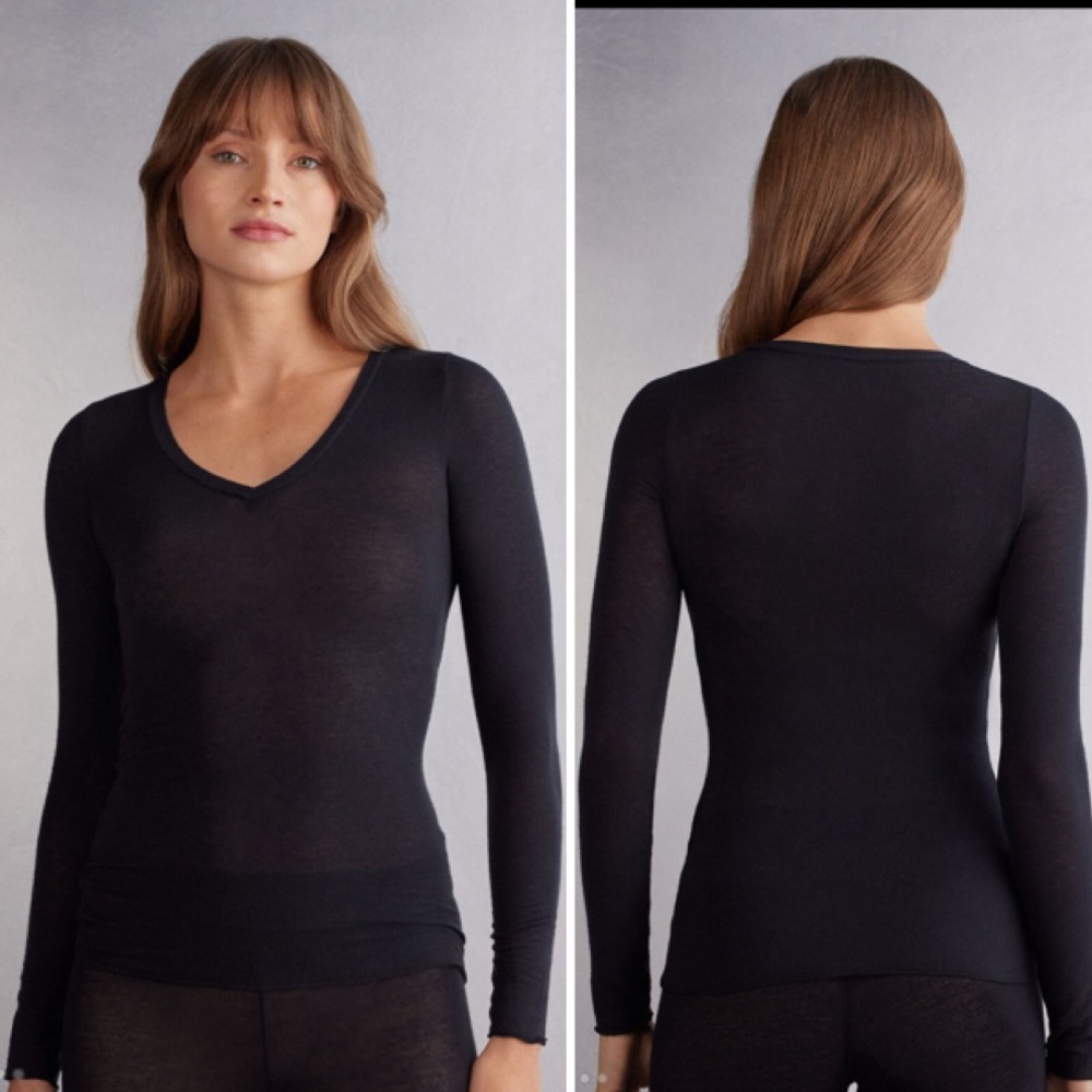 Intimissimi - Long Sleeve Top in Cashmere Blend